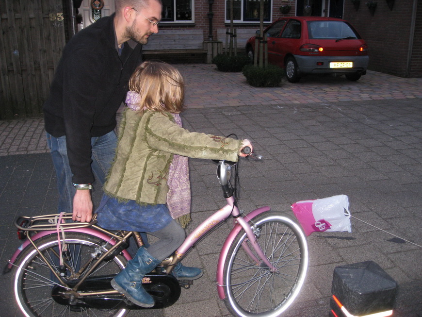 Saskia heeft een nieuwe fiets